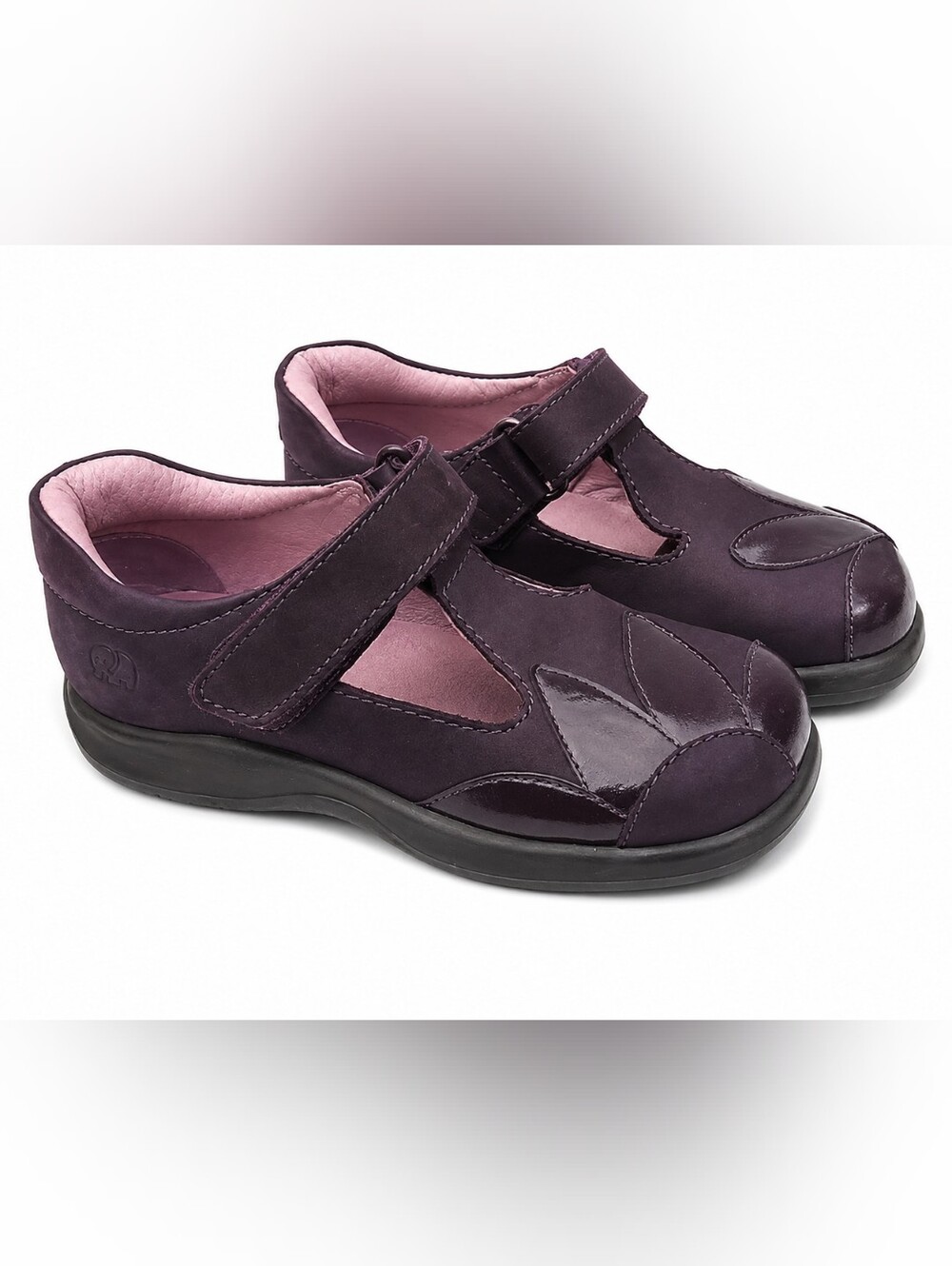 Elefanten Girls Purple Leather Mary Jane Shoes Size EU 27 US 10